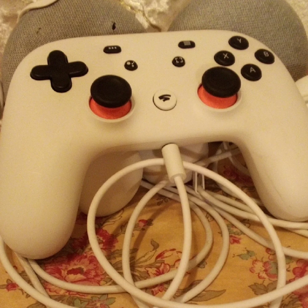 White and Black Gaming Controller